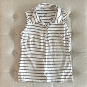 Adidas Sleeveless Striped Polo Golf Tank